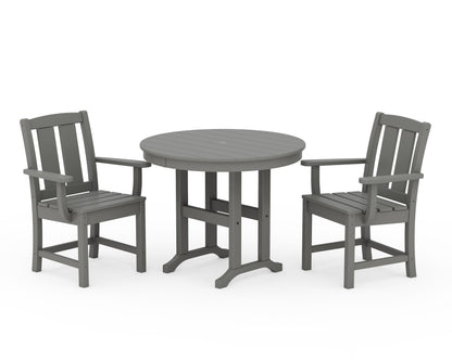 POLYWOOD Mission 3-Piece Farmhouse Dining Set in Slate Grey
