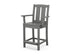 POLYWOOD Mission Counter Arm Chair in Slate Grey