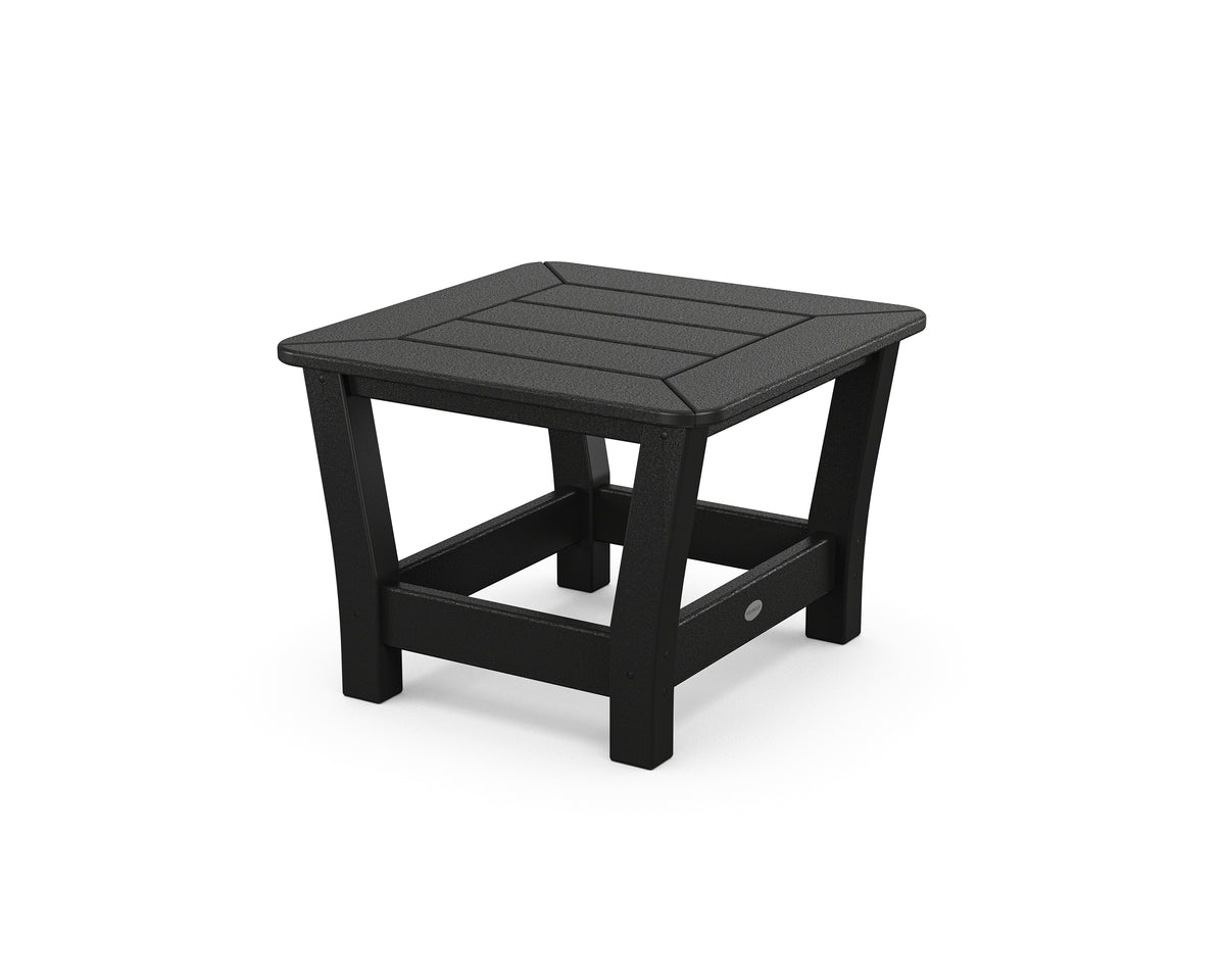 POLYWOOD Harbour Slat End Table in Black