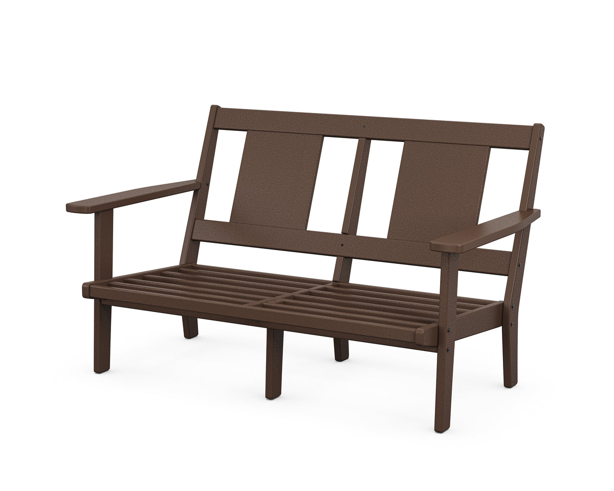 POLYWOOD Prairie Deep Seating Loveseat Frame in Mahogany