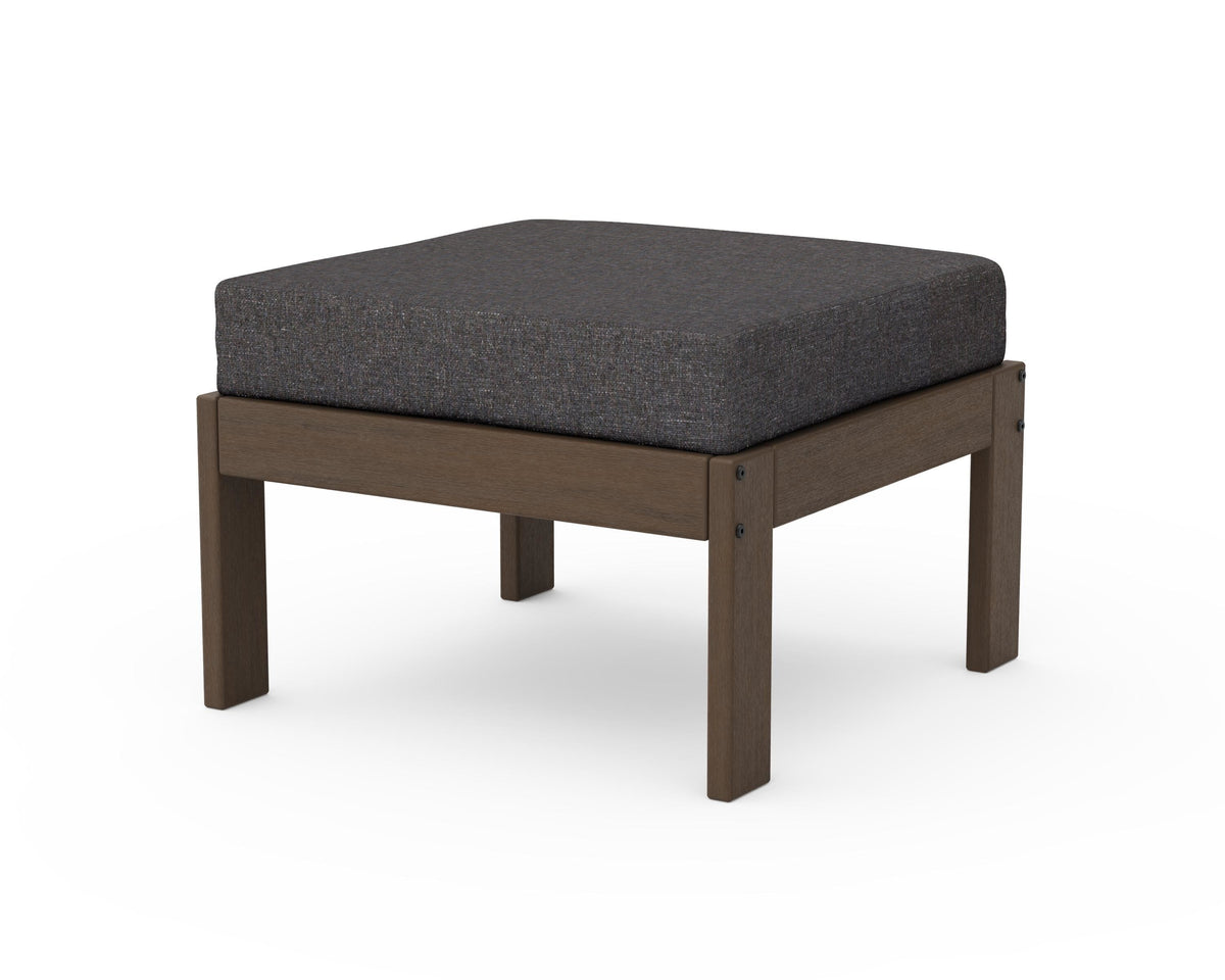 POLYWOOD Vineyard Modular Ottoman in Kona / Ash Charcoal