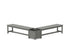 POLYWOOD 60" Nautical L-Shaped Planter Bench Set in Slate Grey