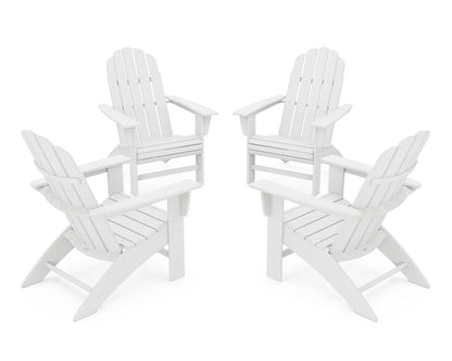 POLYWOOD 4-Piece Vineyard Curveback Adirondack Chair Conversation Set