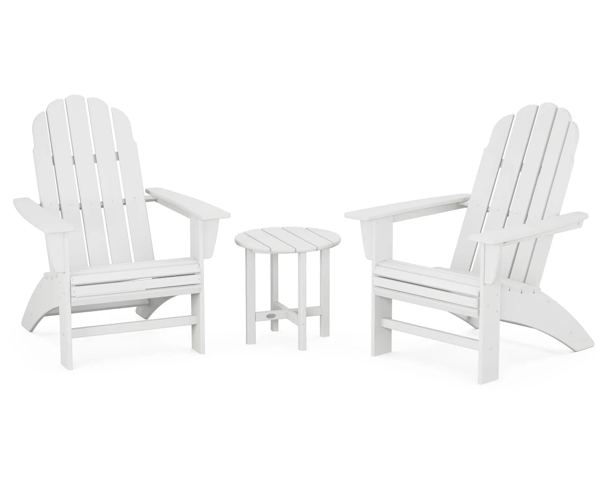 POLYWOOD Vineyard 3-Piece Curveback Adirondack Set