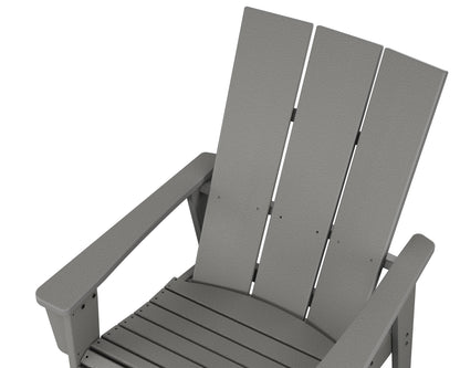Additional angle of the POLYWOOD Modern Grand Upright Adirondack Chair in Slate Grey