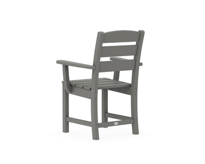 Additional angle of the POLYWOOD Lakeside Dining Arm Chair in Slate Grey