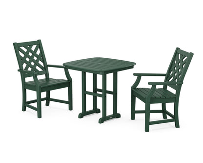 POLYWOOD Wovendale 3-Piece Dining Set in Green