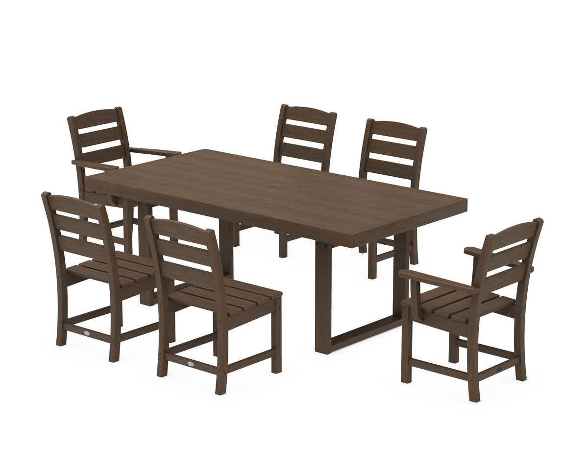 POLYWOOD Lakeside 7-Piece Dining Set - 39" x 78" Table in Kona