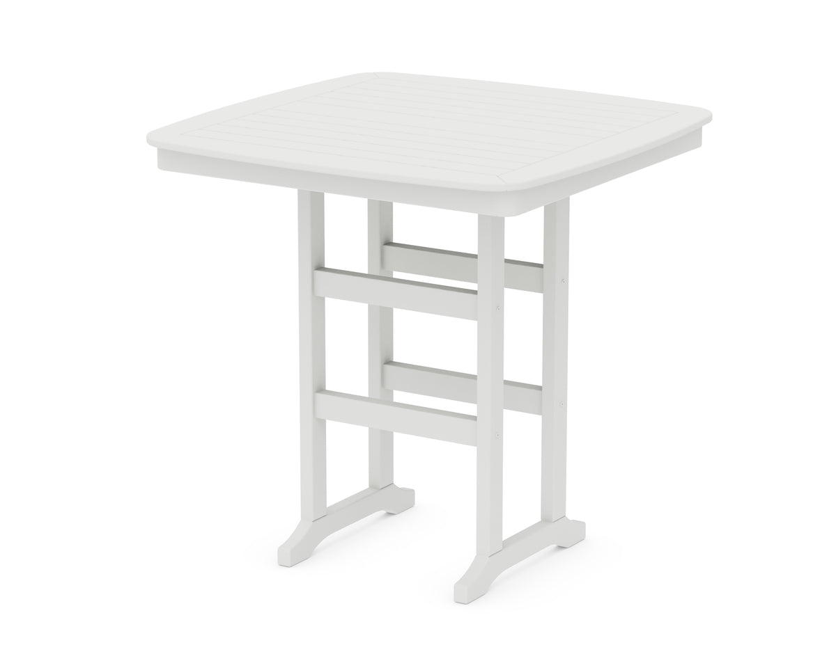 POLYWOOD Nautical 44" Bar Table in Vintage White