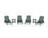 POLYWOOD Nautical Chaise 6-Piece Set with Arms in Green