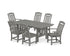 POLYWOOD Cottage 7-Piece Dining Set with Mission Table in Slate Grey