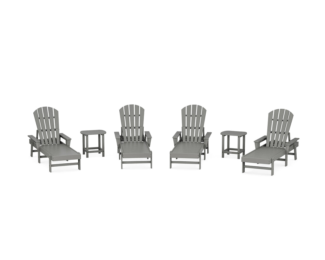 POLYWOOD South Beach Chaise 6-Piece Set in Slate Grey