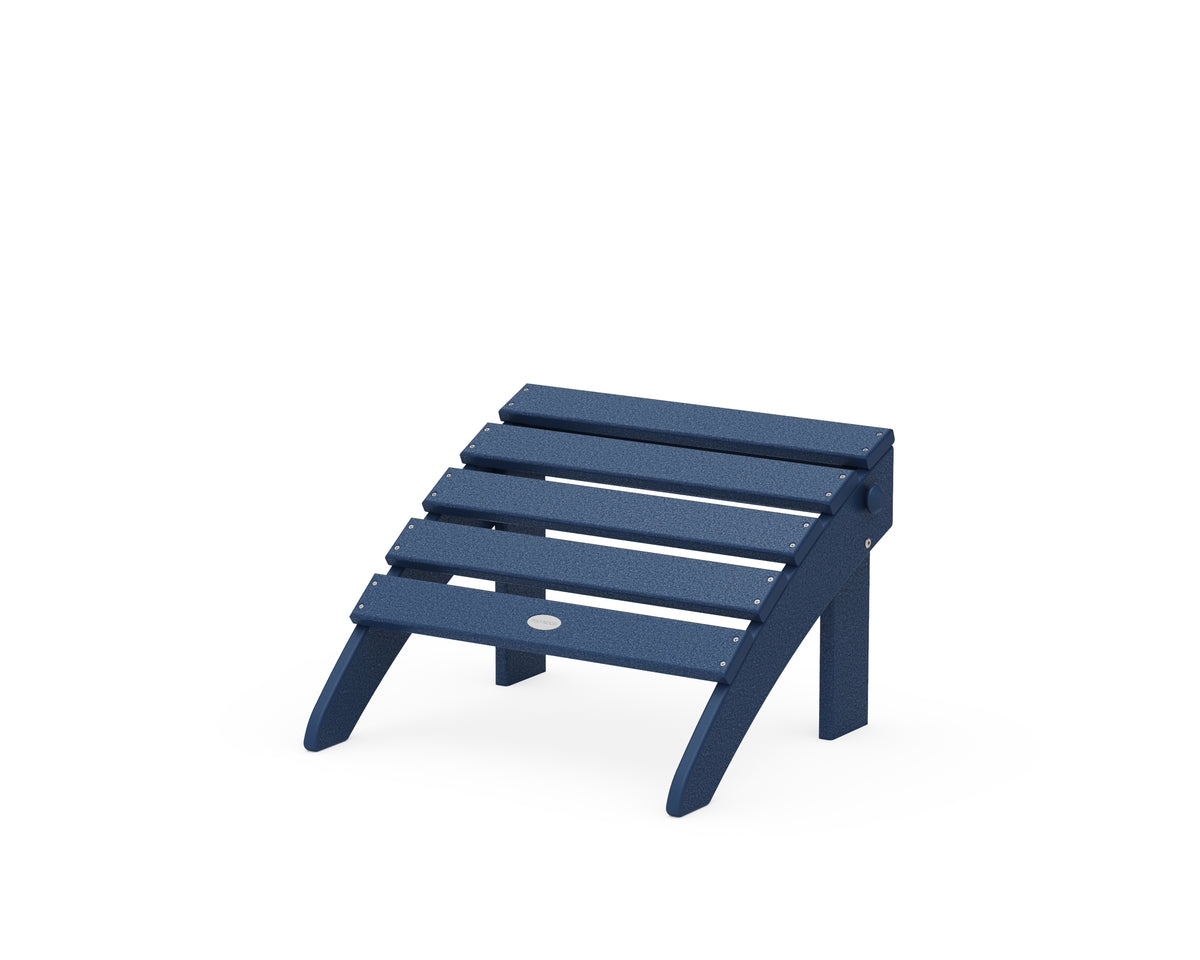 POLYWOOD Classic Adirondack Folding Ottoman in Navy