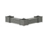 POLYWOOD 48" Vineyard L-Shaped Planter Storage Bench Corner Set - Large in Slate Grey