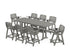POLYWOOD Nautical 9-Piece Farmhouse Counter Set with Trestle Legs in Slate Grey