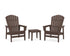 POLYWOOD 3-Piece Nautical Grand Upright Adirondack Set in Mahogany