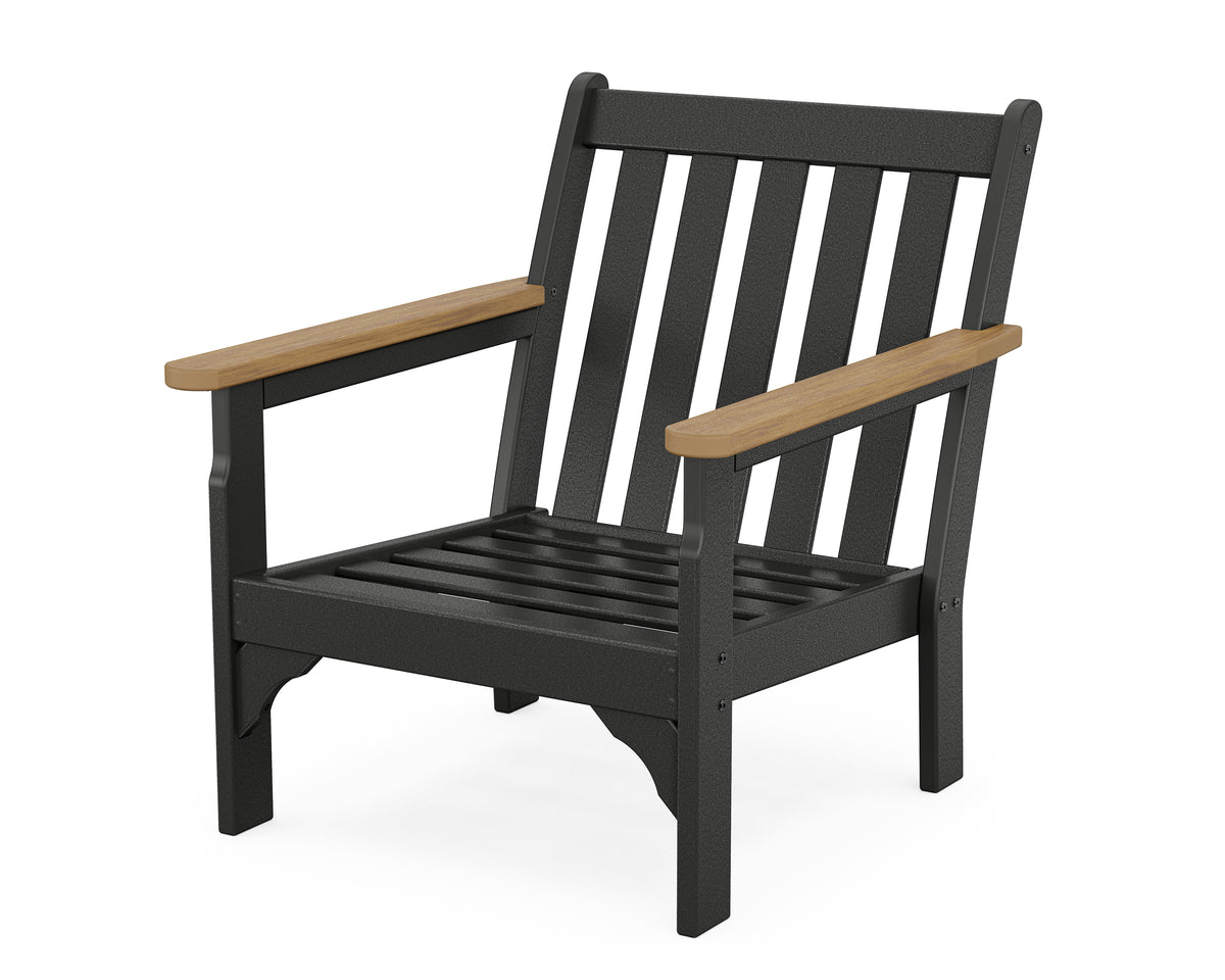 POLYWOOD Vineyard Chair Frame in Black / Natural