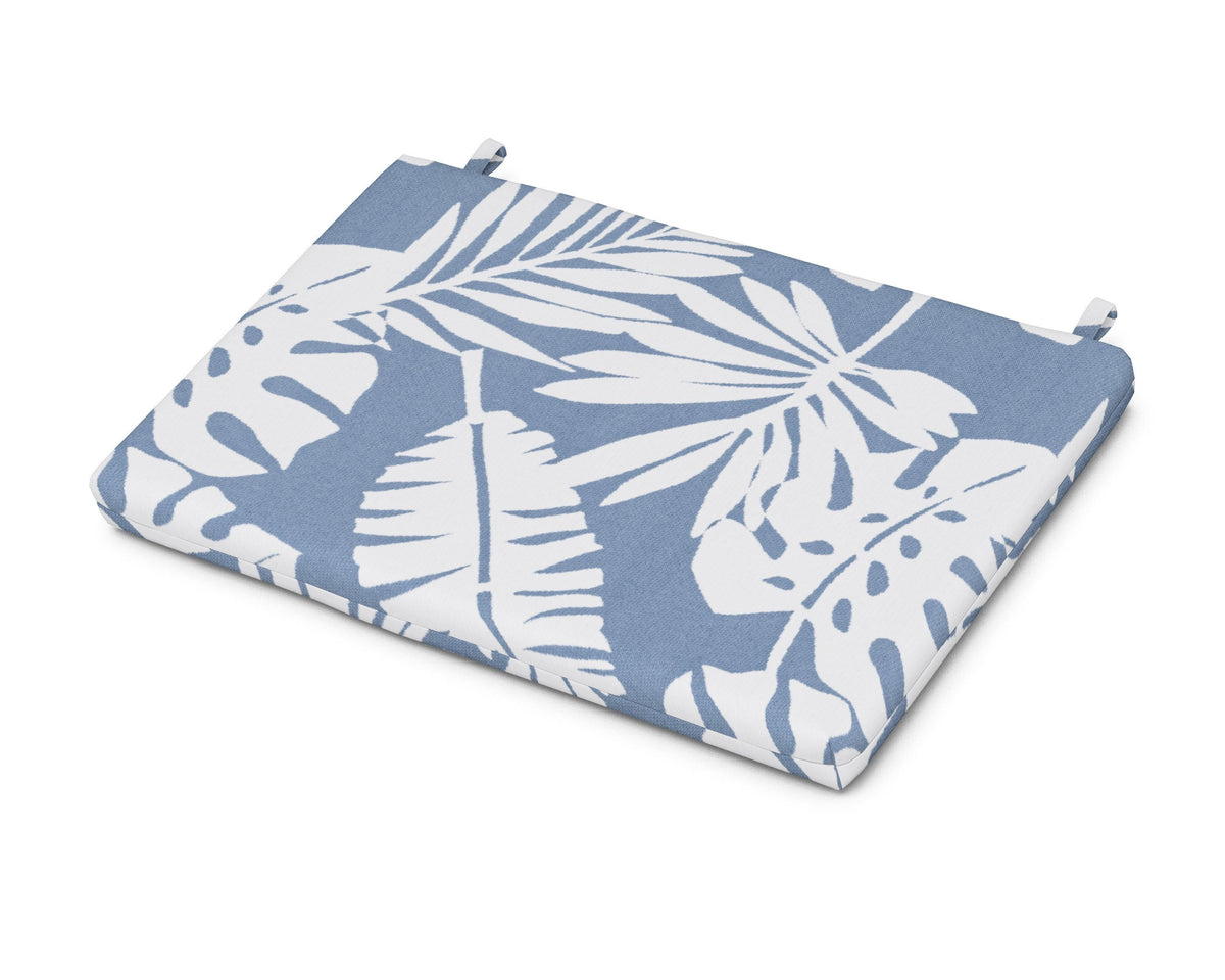 POLYWOOD Eastport Lounge Chair Cushion in Leaf Sky Blue