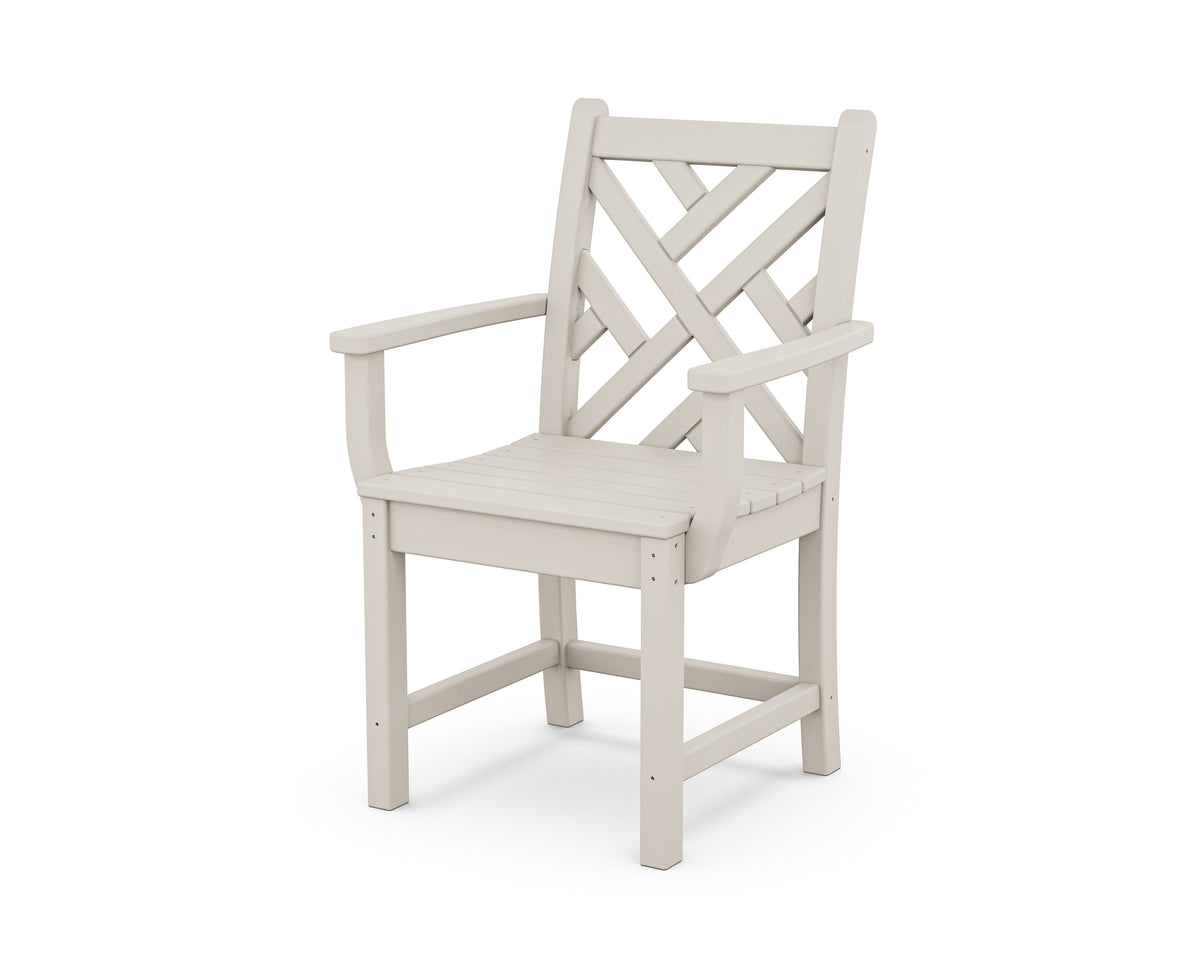 POLYWOOD Chippendale Dining Arm Chair in Sand