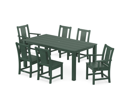 POLYWOOD Prairie 7-Piece Parsons Dining Set in Green
