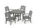 POLYWOOD Savannah 5-Piece Farmhouse Dining Set in Slate Grey