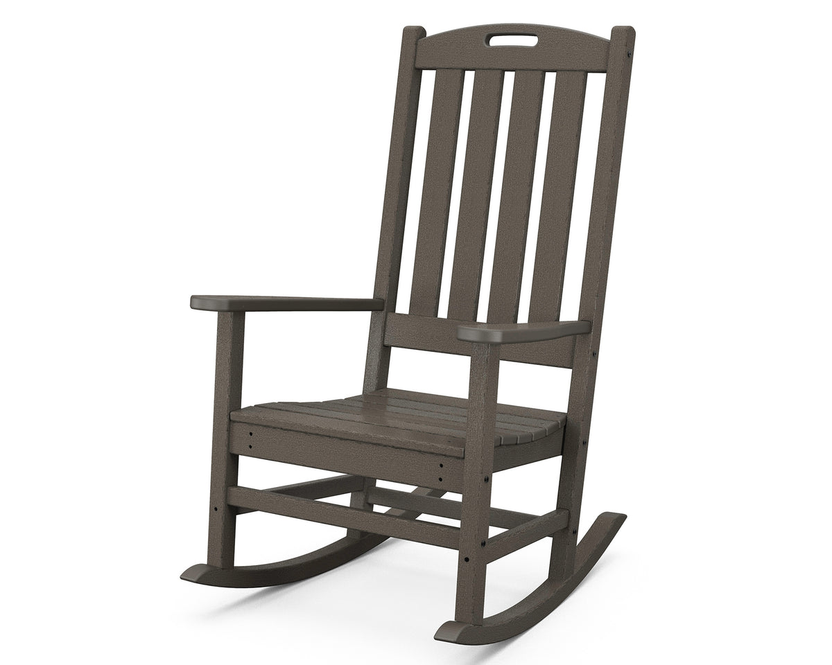 POLYWOOD Nautical Porch Rocking Chair in Vintage Coffee
