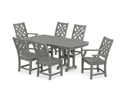 POLYWOOD Wovendale 7-Piece Dining Set in Slate Grey