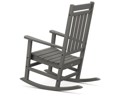 Angled view of a piece from the POLYWOOD Estate 3-Piece Rocking Chair Set