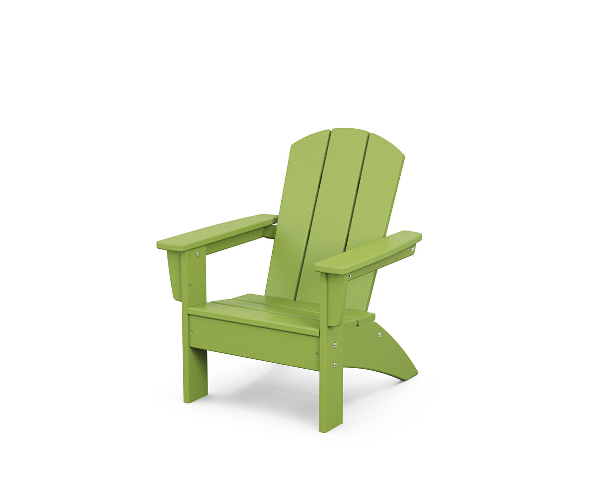 POLYWOOD Kids Nautical Adirondack Chair in Lime