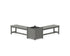 POLYWOOD 48" Nautical L-Shaped Planter Bench Set - Large in Slate Grey