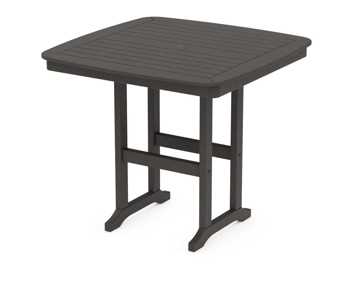 POLYWOOD Nautical 44" Counter Table in Vintage Coffee
