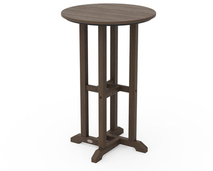 POLYWOOD 24" Round Farmhouse Counter Bistro Table in Kona