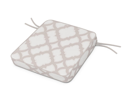 POLYWOOD Acadia Dining Arm Seat Cushion in Trellis Dune Burlap