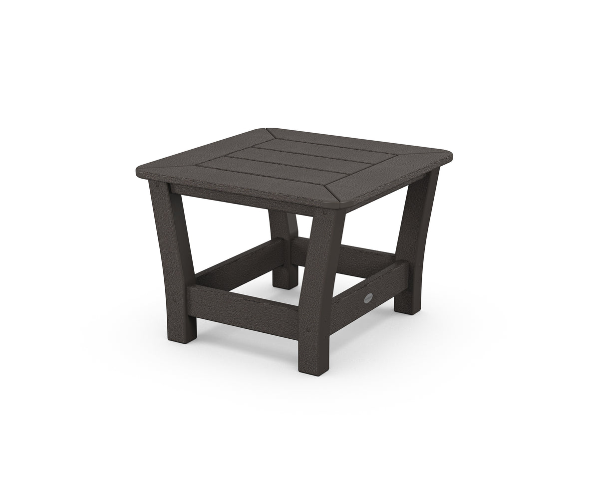 POLYWOOD Harbour Slat End Table in Vintage Coffee