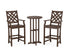 POLYWOOD Country Living Wovendale 3-Piece Farmhouse Bar Set in Mahogany