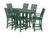 POLYWOOD Country Living Wovendale 7-Piece Bar Set in Green