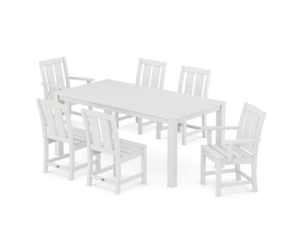 POLYWOOD Mission 7-Piece Parsons Dining Set in White