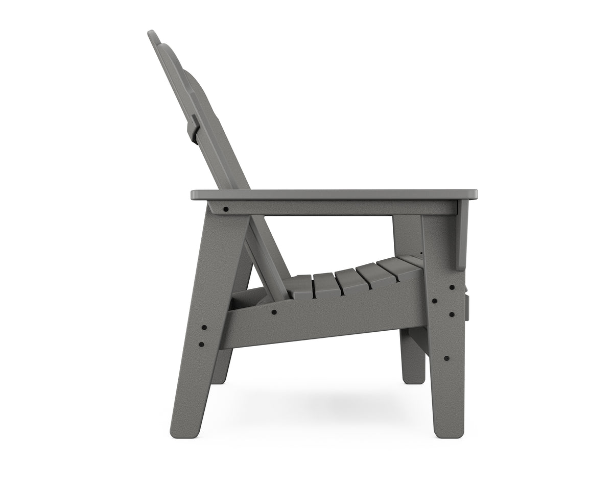 Alternate view of the POLYWOOD Vineyard Grand Upright Adirondack Chair in Slate Grey