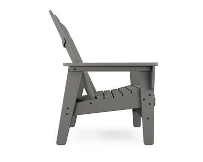 Alternate view of the POLYWOOD Vineyard Grand Upright Adirondack Chair in Slate Grey