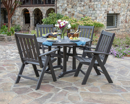 POLYWOOD Nautical Trestle 48" Round Dining Table lifestyle