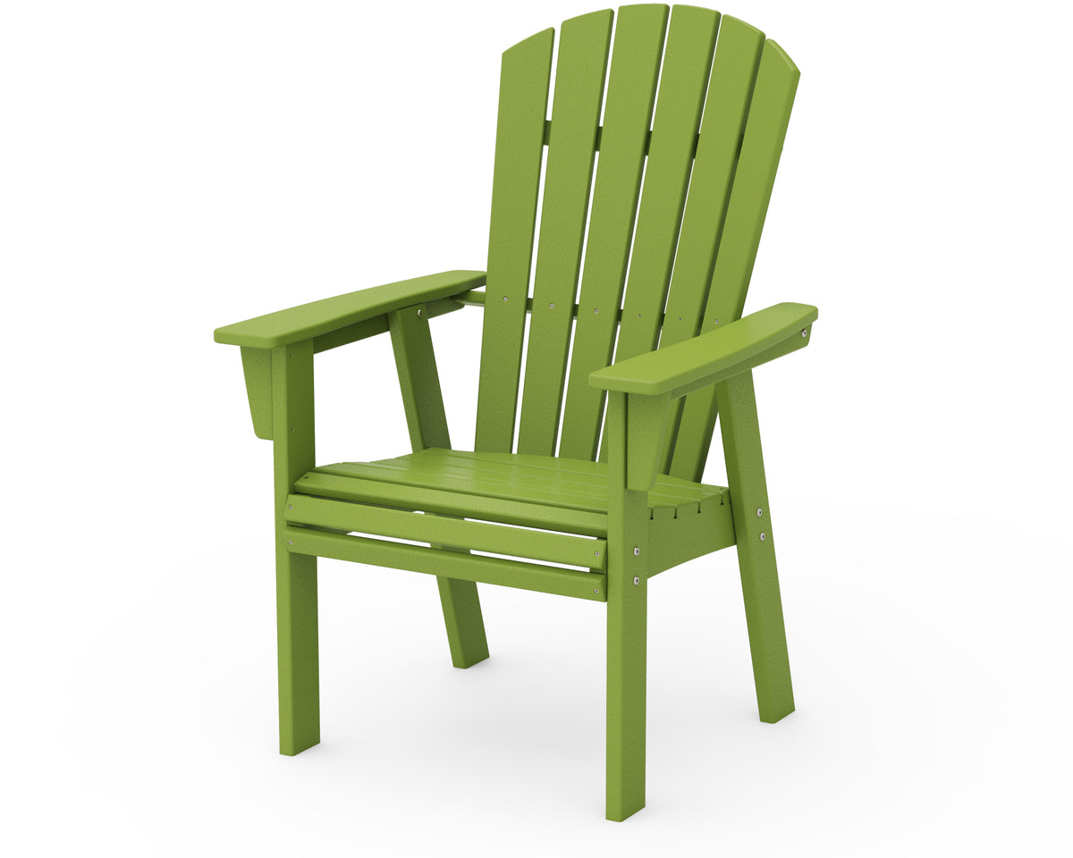 POLYWOOD Nautical Curveback Adirondack Dining Chair in Lime
