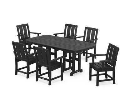 POLYWOOD Mission Arm Chair 7-Piece Dining Set in Black