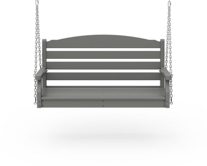 Additional angle of the POLYWOOD Savannah 48" Swing in Slate Grey
