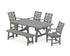 POLYWOOD Wovendale 6-Piece Rustic Farmhouse Dining Set with Bench in Slate Grey