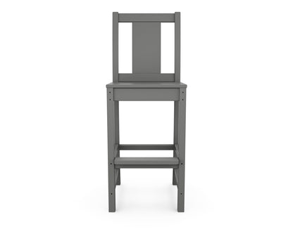 Additional angle of the POLYWOOD Prairie Bar Side Chair in Slate Grey
