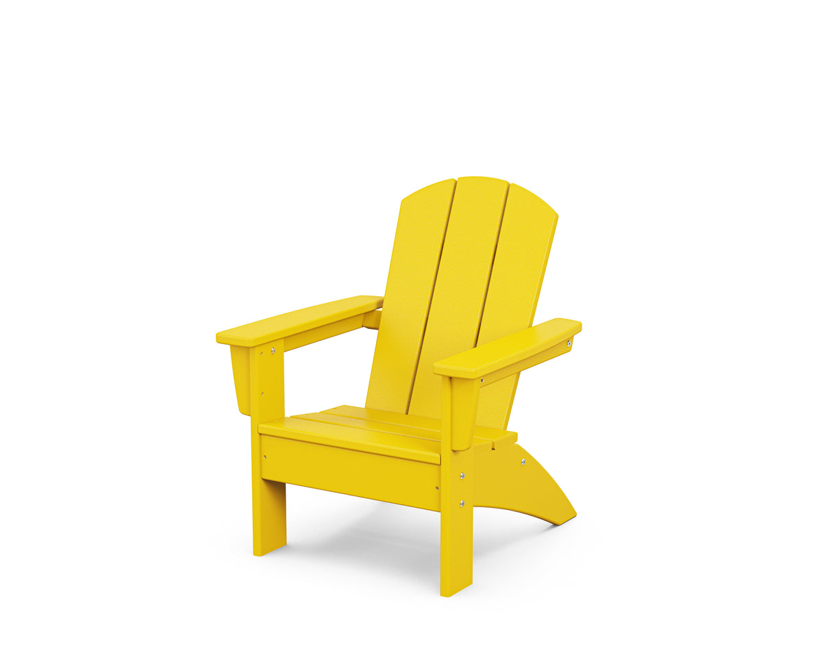 POLYWOOD Kids Nautical Adirondack Chair in Lemon