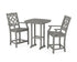 POLYWOOD Chinoiserie 3-Piece Counter Set in Slate Grey