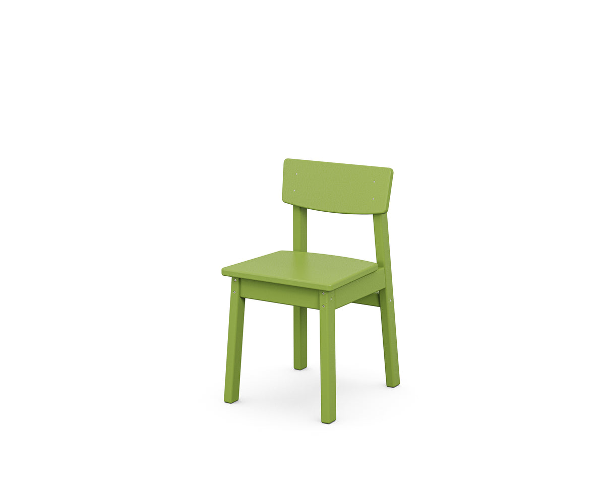 POLYWOOD Kids Modern Studio Dining Chair in Lime