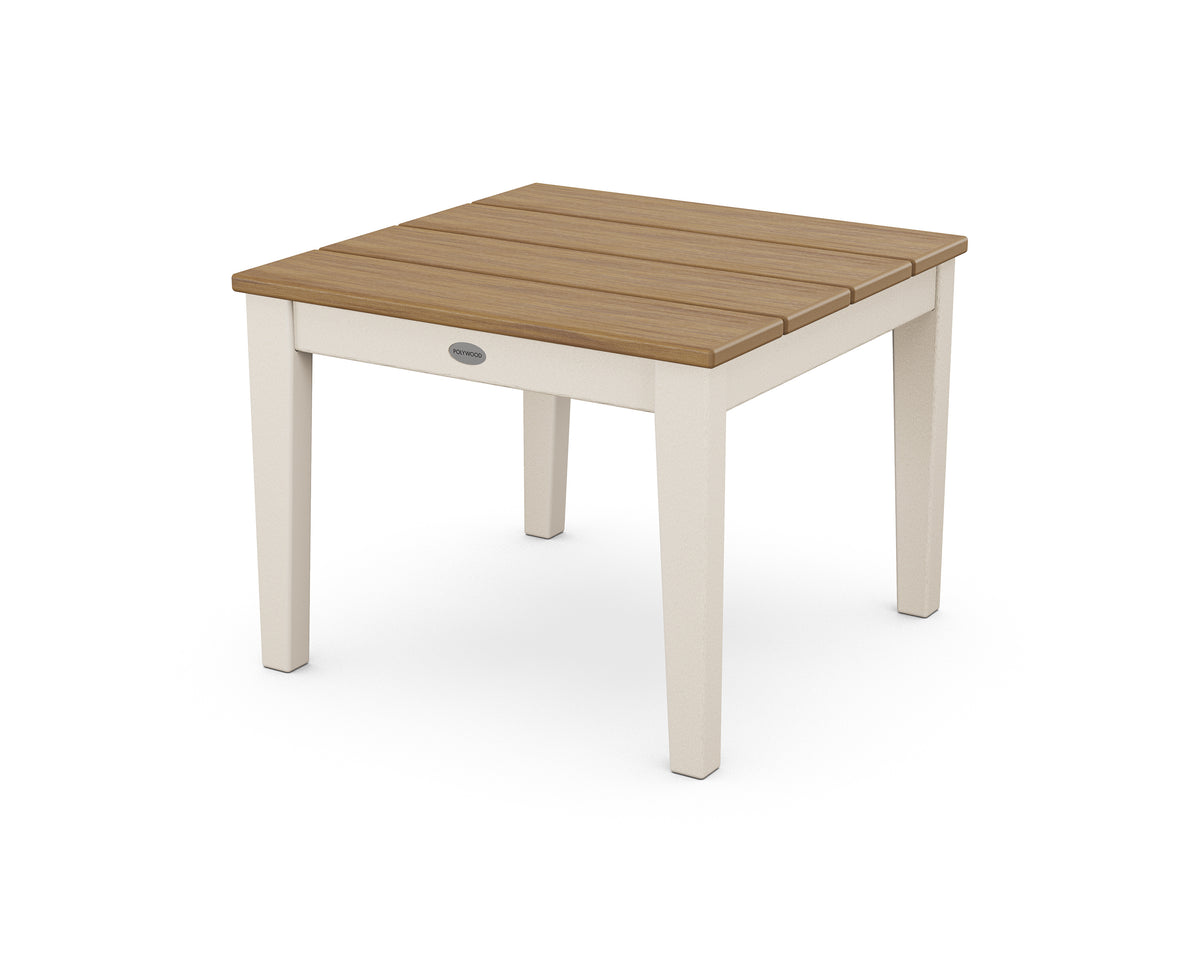 POLYWOOD Newport 22" End Table in Sand / Natural
