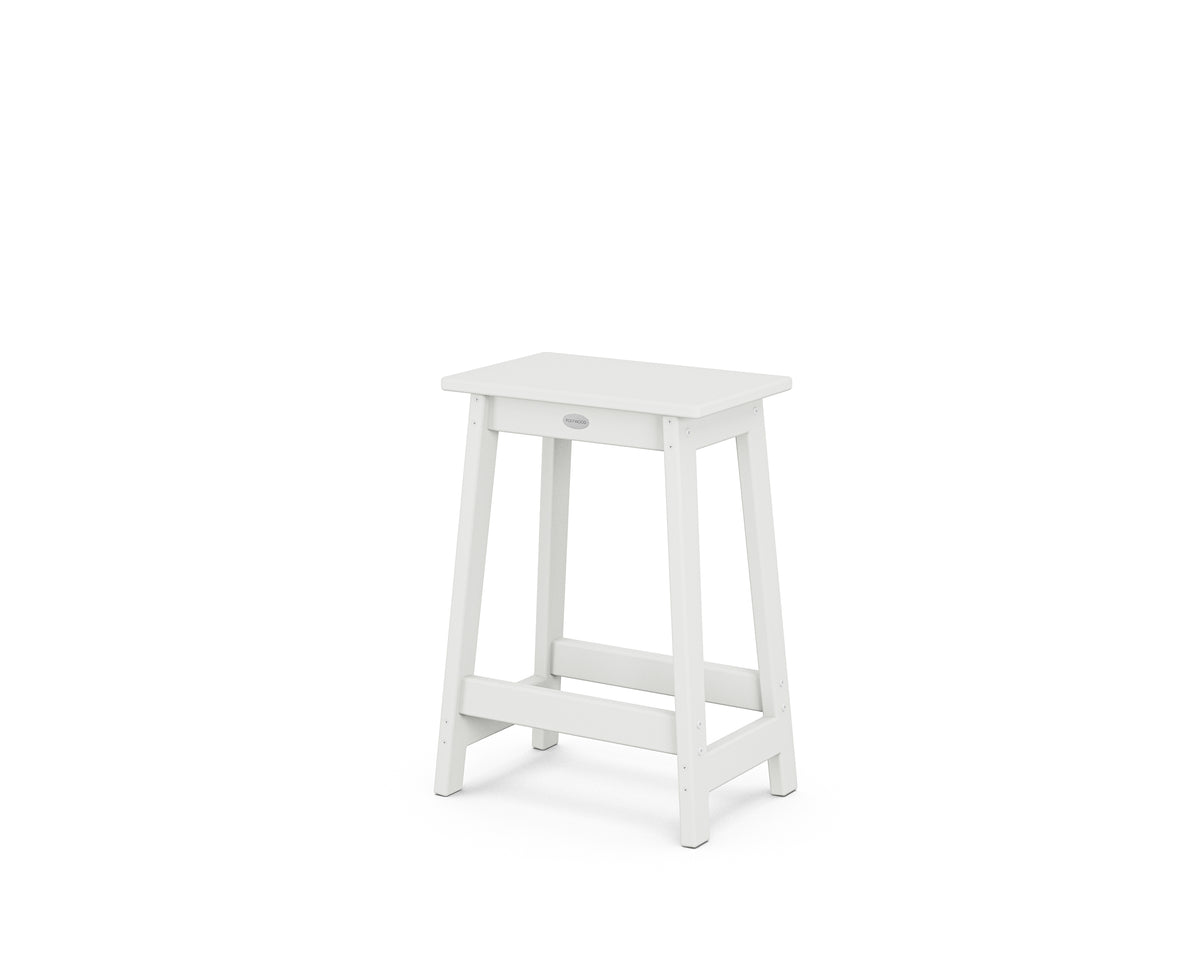 POLYWOOD Modern Studio Counter Stool in White